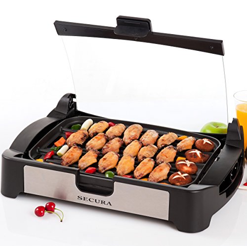 Secura 1700W Electric Reversible Grill Griddle with Glass Lid GR-1503XL, only $69.99, free shipping
