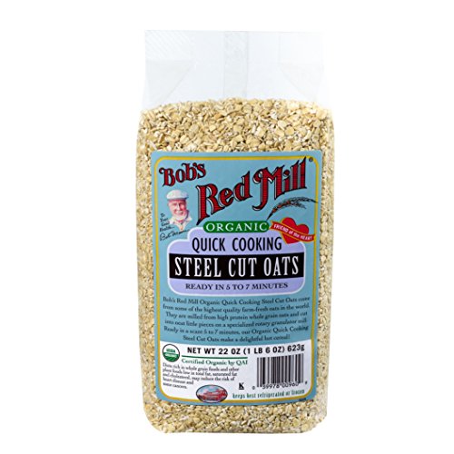 Bob's Red Mill Organic Quick Cook Steel Cut Oats, 22-Ounce (Pack of 4), only $9.39, free shipping