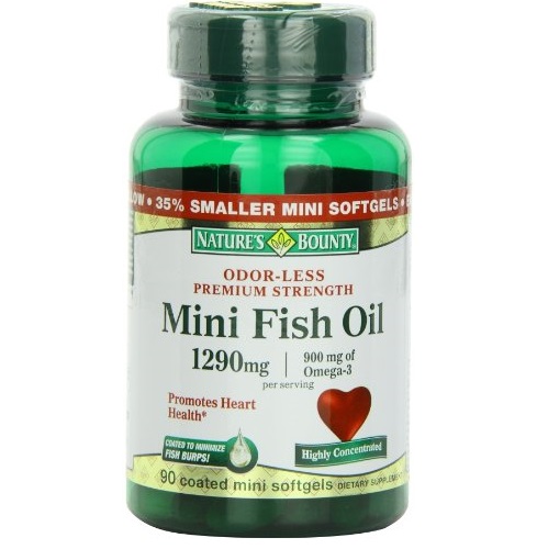 Nature's Bounty Mini Fish Oil, 1290mg, 90 Count, only $6.11, free shipping after clipping coupon and using Subscribe and Save service