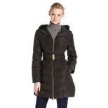 Via Spiga Women's Belted Long Down Coat with Faux-Fur-Trimmed Hood $83.08 FREE Shipping