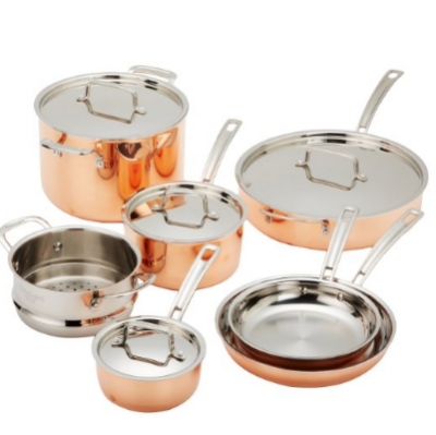 Cuisinart CTP-11AM Copper Tri-Ply Stainless Steel 11-Piece Cookware Set, only$336.50, free shipping
