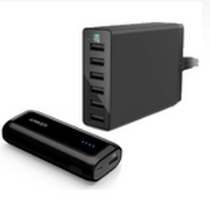 6埠Anker 60W桌面USB充電器+ Astro E1 5200毫安充電寶，現用折扣碼后僅$35.99免運費！