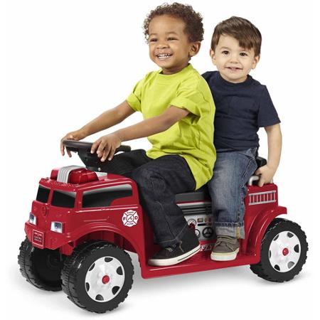 Radio Flyer Battery-Operated Fire Truck for 2 with Lights and Sounds,only $89.00, free shipping