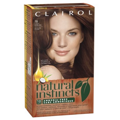 Clairol伊卡璐天然本能染髮劑(輕赤褐色1包)，原價$9.99，現點擊coupon后僅$4.99