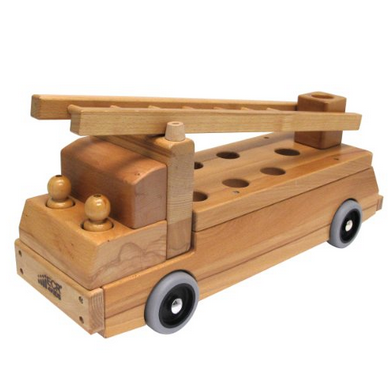 史低！ECR4Kids高檔木製救火車玩具，原價$119.99，現僅$34.44！