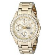 Fossil Women's ES2683 Decker Chronograph Stainless Steel Watch - Gold-Tone，$86.99 & FREE Shipping
