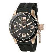 Invicta Men's 1793 Specialty Black Textured Dial Polyurethane Watch，$64.99 & FREE Shipping