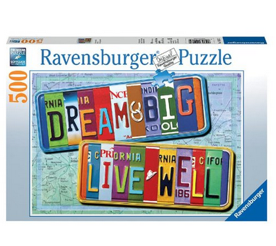 Ravensburger A License to Life 拼图(500片)，原价$13.99，现仅$3.97！