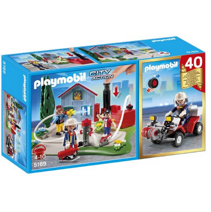 PLAYMOBIL 40th Anniversary Fire Rescue Operation Compact Set and Quad，$9.62 & FREE Shipping on orders over $49