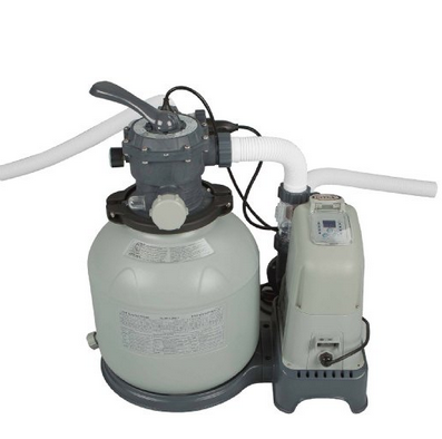 Intex 28681EG 120V 16-Inch Krystal Clear Sand Filter Pump & Saltwater System with GFCI for Pools，$121.82 & FREE Shipping