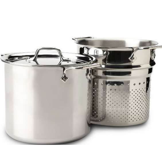 All-Clad 4807 Stainless Steel Tri-Ply Bonded Pasta Pentola with Insert / Cookware, $259.95 & FREE Shipping