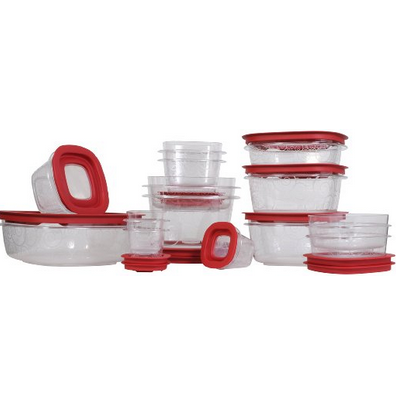 Rubbermaid Premier 28-Piece Food Storage Set, Red，$34.99 & FREE Shipping on orders over $49