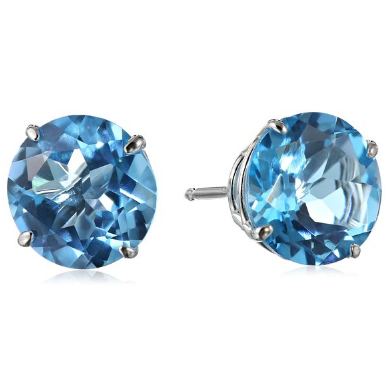 14k Gold Round Birthstone 4-Prong Solitaire Stud Earring $58.51 