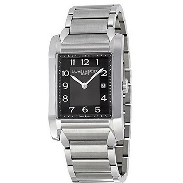 降，比閃購還低！Baume and Mercier 名士黑色錶盤不鏽鋼中性石英腕錶10021 原價$2,850.00 現特價只要$749.00(74%off)包郵