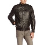 Dockers Men's Faux Leather 4 Pocket Bomber Jacket with Sherpa $31.47 FREE Shipping