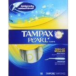 Tampax Pearl Plastic Unscented Tampons, Regular Absorbency, 18 Count $0.97 FREE Shipping on orders over $49
