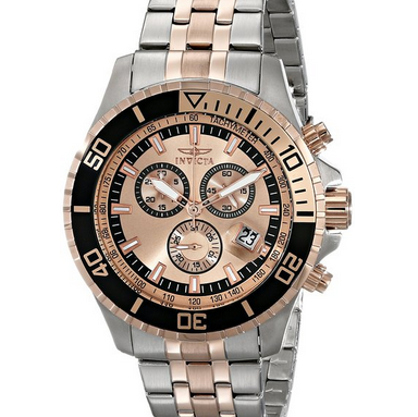 因維克塔Invicta 男士17759專業潛水員瑞士石英雙色腕錶，現僅售$89.99，免運費！