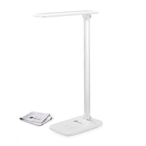 TaoTronics LED Desk Lamp Dimmable (Flexible Arm, 3-Level Dimmer, Touch-Sensitive Controller, Glossy White, 6W), only $17.10
