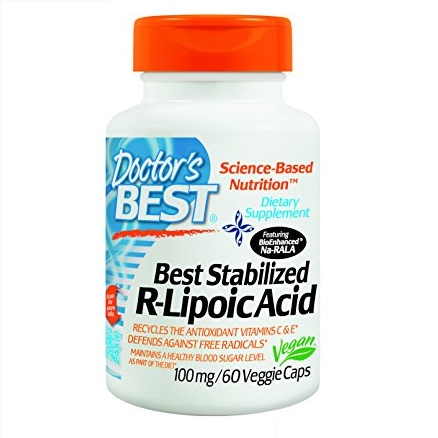 Doctor's Best Best Stabilized R-Lipoic Acid Featuring Bioenhanced Na-RALA (100 mg), Vegetable Capsules, 60-Count, only   $7.91, free shipping after usingＳＳ
