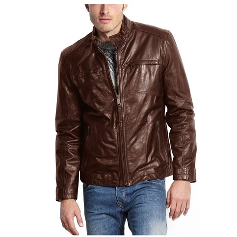 Andrew Marc Men's Vine Lightweight Vintage Leather Moto Jacket, only $104.99, free shipping after using coupon code 