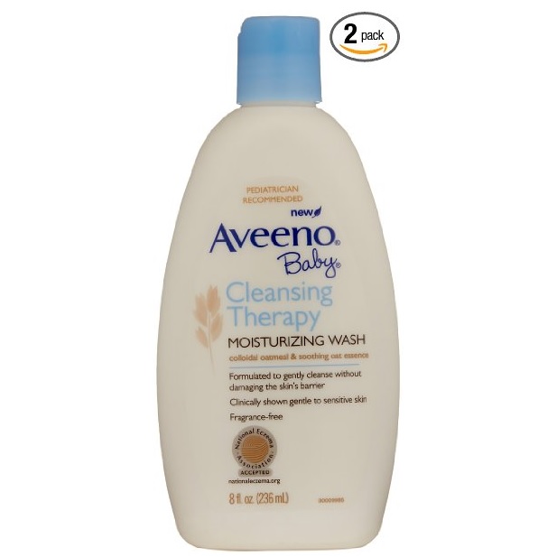 Aveeno Baby Cleansing Therapy Moisturizing Wash, 8 Ounce (Pack of 2), only $7.86, free shipping after clipping coupon and using SS