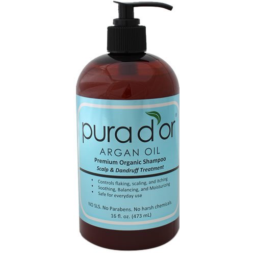 pura d'or Argan Oil Premium Organic Shampoo Scalp and Dandruff Treatment, 16 Ounce only  $12.82, free shipping after using SS