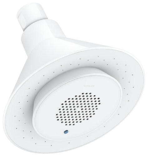 KOHLER K-9245-E-0 2.0-GPM Moxie Showerhead and Wireless Speaker, White, only $69.68 , free shipping