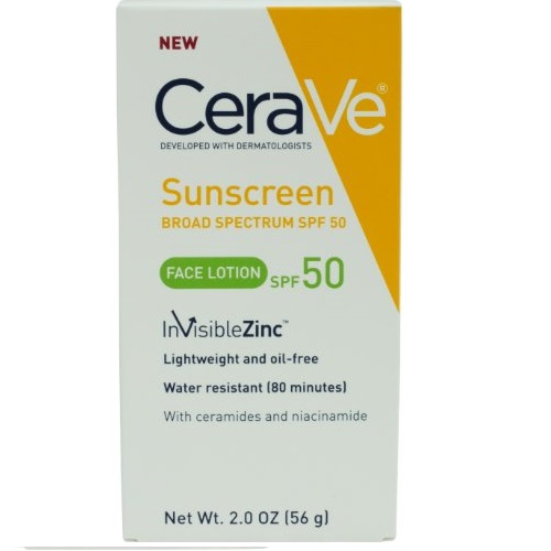 CeraVe SPF 50 Sunscreen Face Lotion, 2 Ounce, only $6.99, only $7.59, free shipping after using SS