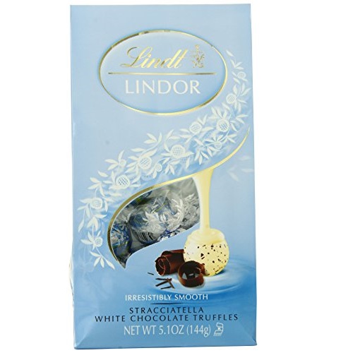 Lindt Chocolate Lindor Stracciatella White Chocolate Truffles, 5.1 Ounce, (Pack of 6), only $12.37