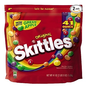 Skittles 彩虹糖，41oz/袋，共2袋，現點擊coupon后僅售$9.57，免運費