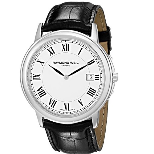 史低价！Raymond Weil 雷蒙威 瑞士制造白盘黑针男士腕表，原价$750，现仅售$345.00，免运费一天到货