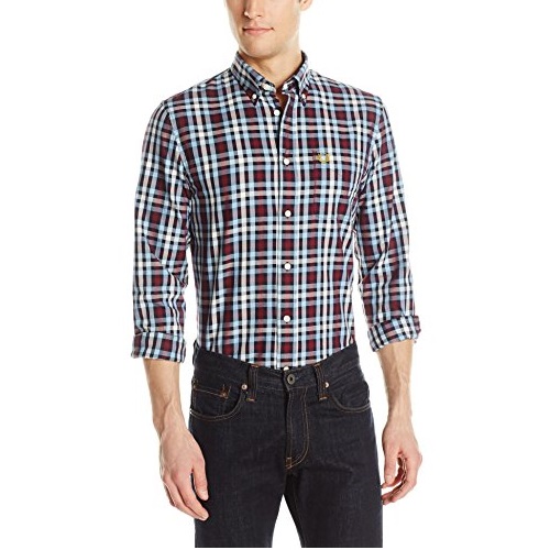 Fred Perry Men's Grid-Check Button-Front Shirt, only $44.38, free shipping after using coupon code 