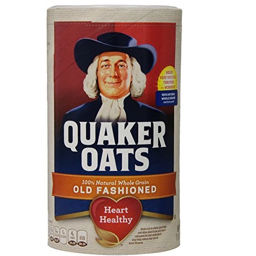 健康食品！史低价！Quaker Oats Old Fashioned Oatmeal燕麦片, 18oz/罐，共6罐，现仅售$10.23