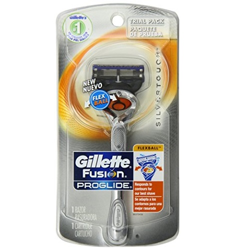 Gillette Fusion Proglide Silvertouch Manual Razor With FlexBall Handle Technology With 1 Razor Blade for Men,only $4.99 after clipping coupon