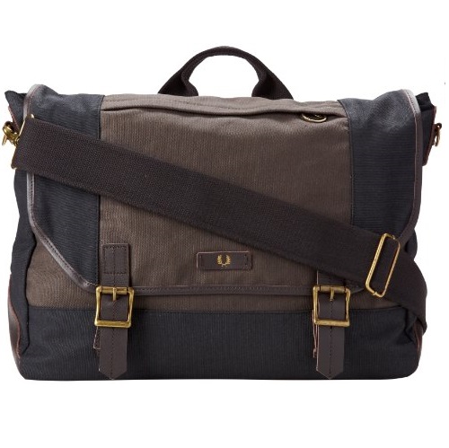 Fred Perry Men's Waxed Canvas Satchel,only $69.16 , free shipping