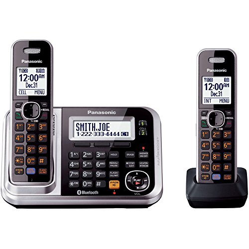 史低價！Panasonic松下KX-TG7872S 藍牙一拖一無繩電話套裝，原價$109.95，現僅售$69.99，免運費