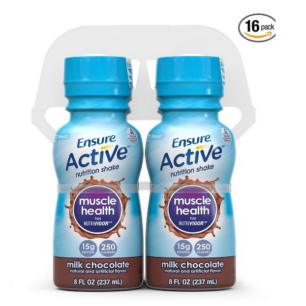 Ensure Active Muscle Health Shake, Milk Chocolate, 8-Ounce, (Pack of 16) (Packaging May Vary), only $1166, free shipping after clipping coupon and using SS