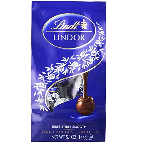 Lindt瑞士蓮LINDOR松露黑巧克力，5.1oz/包，共6包，結賬自動再減50%后僅售$12.98