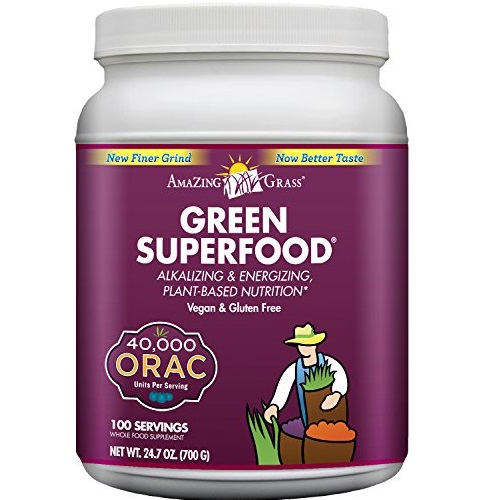 史低價！Amazing Grass ORAC 超級抗氧化排毒養顏綠色食物粉，24.7oz，現點擊coupon后僅售$36.67，免運費