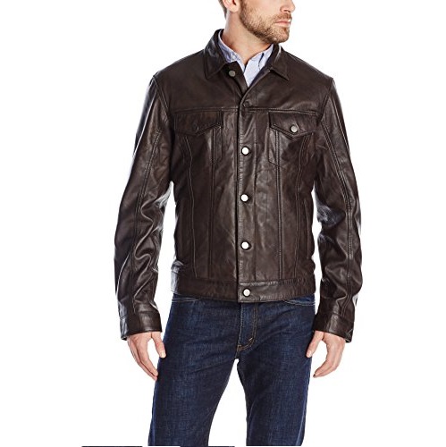 Emanuel by Emanuel Ungaro Men's Modern Rugged Lamb Leather Jacket,only  $180.92, free shipping