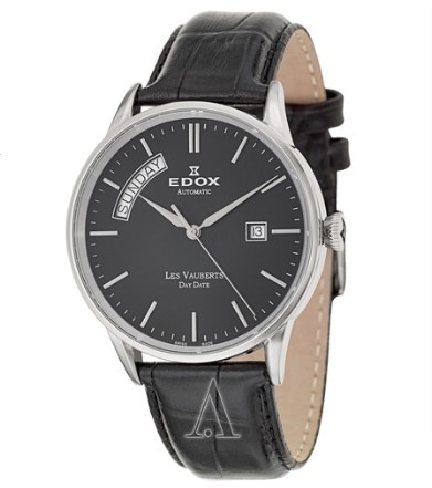 Edox Men's Les Vauberts Day Date Automatic Watch 83007-3-NIN  $279