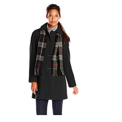 London Fog Women's Single-Breasted Chic Coat with Seaming Detail for $ 59.99 free shipping