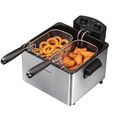 Hamilton Beach 35034 Professional-Style Deep Fryer, Silver, only $55.34, free shipping