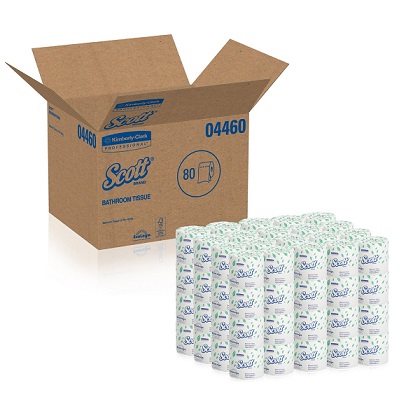 Kimberly-Clark 04460 Scott 2-Ply Standard Roll Bathroom Tissue, White (Case of 80 Rolls)foronly $38.28, free shipping  after clipping coupon and using SS