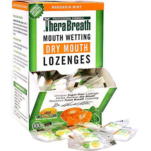TheraBreath Dentist Recommended Dry Mouth Lozenges, Sugar Free, Mandarin Mint Flavor, 100 Count for$6.53free shipping
