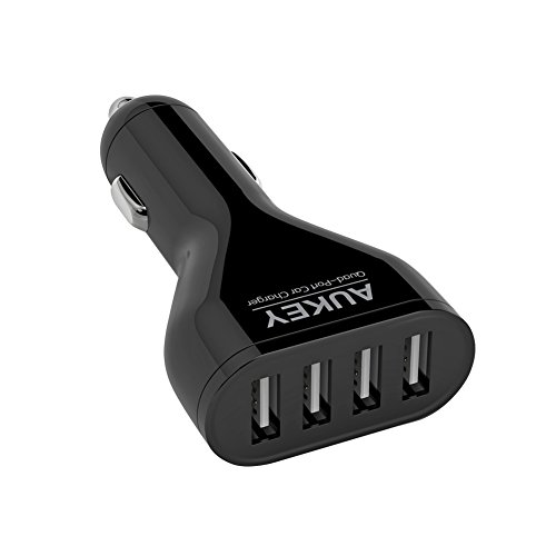 超赞！Aukey 48W 9.6A 4 端口 USB车载充电器，黑白2色， 原价$39.99，现使用折扣码后仅售$9.49 