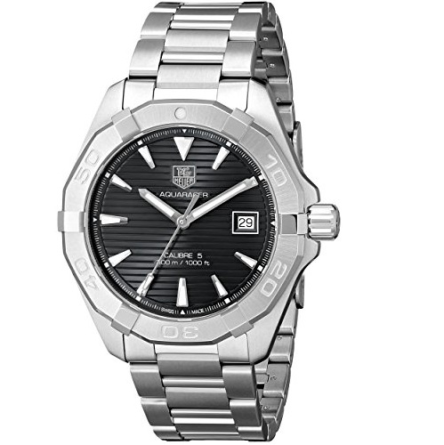TAG Heuer Men's WAY2110.BA0910 300 Aquaracer Analog Display Swiss Automatic Silver Watch, only$1,349.00, free shipping