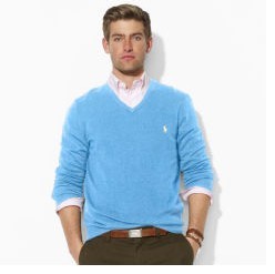 Ralph Lauren 100% Wool V-Neck Sweater $50 and more (60% off)