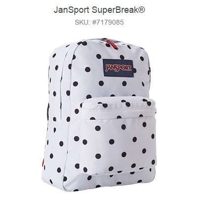 JanSport SuperBreak®双肩背包 原价$35 现价$17.99 免邮费