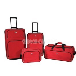 American Tourister 4 Piece Ultra Lightweight Deluxe Luggage Set- Red for $49.99 free shipping